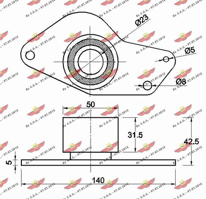 Deflection/Guide Pulley, timing belt