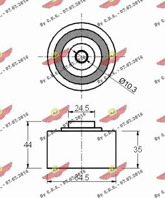 Deflection/Guide Pulley, timing belt