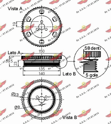 Belt Pulley, crankshaft
