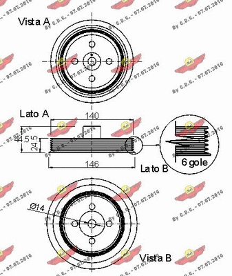 Belt Pulley, crankshaft