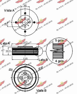 Belt Pulley, crankshaft