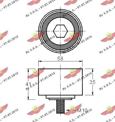Deflection/Guide Pulley, timing belt