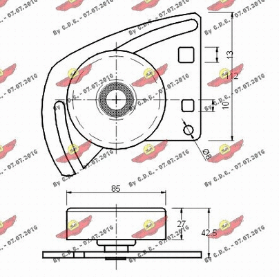 Belt Tensioner, V-ribbed belt