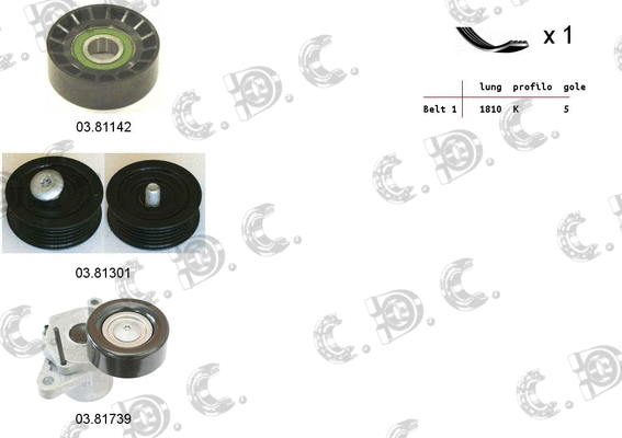 V-Ribbed Belt Set (06.0075)