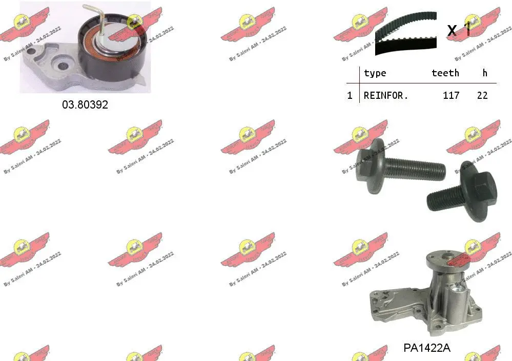 Water Pump & Timing Belt Kit (04.5058PA2)