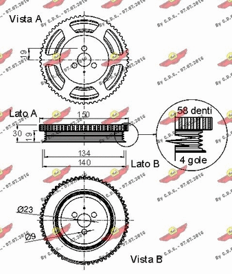 Belt Pulley, crankshaft