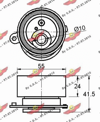 Tensioner Pulley, timing belt