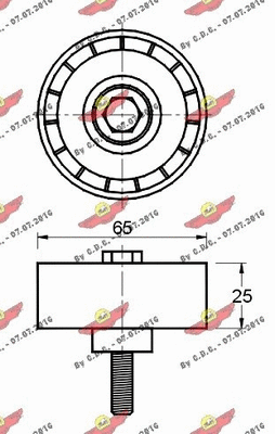 Deflection/Guide Pulley, V-ribbed belt