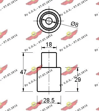 Deflection/Guide Pulley, timing belt
