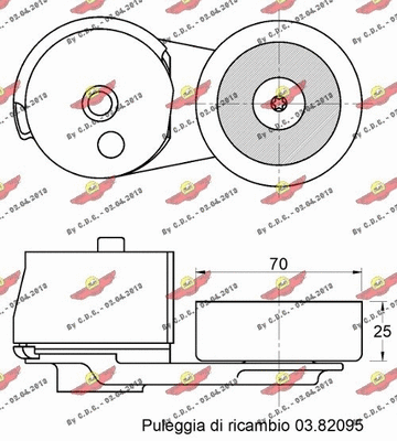 Tensioner Pulley, V-ribbed belt