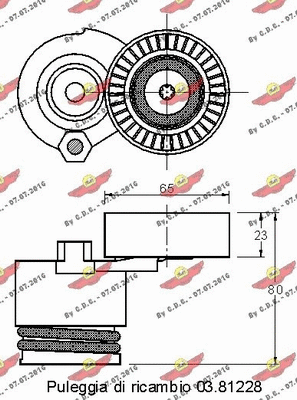 Belt Tensioner, V-ribbed belt