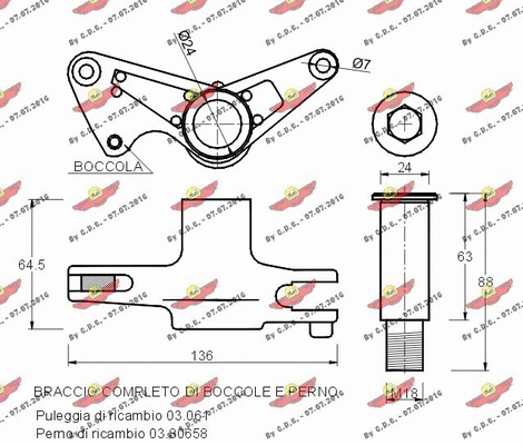 Belt Tensioner, V-ribbed belt