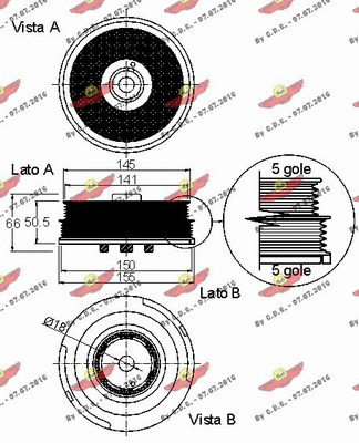 Belt Pulley, crankshaft