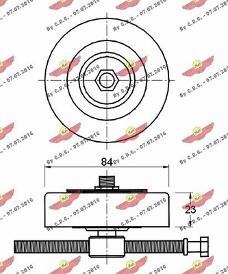 Deflection/Guide Pulley, V-ribbed belt