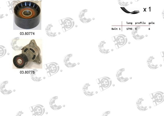 V-Ribbed Belt Set (06.0050)