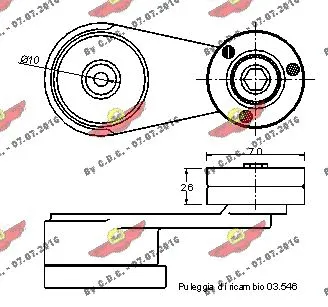 Belt Tensioner, V-ribbed belt