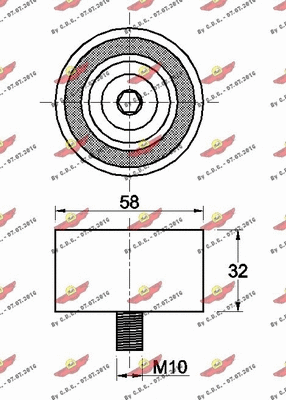 Deflection/Guide Pulley, timing belt
