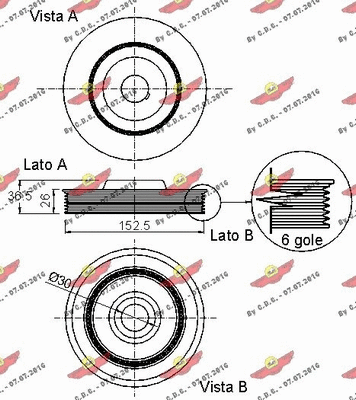 Belt Pulley, crankshaft