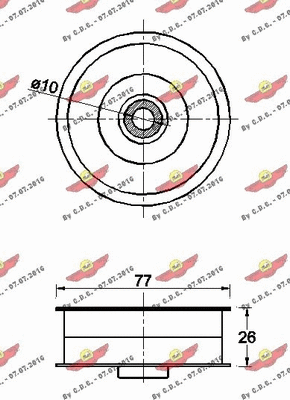 Deflection/Guide Pulley, timing belt