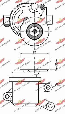 Belt Tensioner, V-ribbed belt