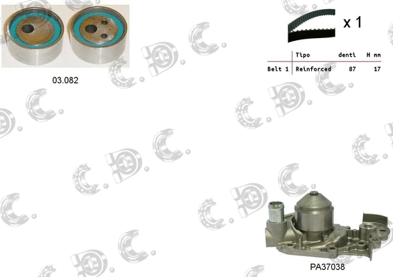 Water Pump & Timing Belt Kit (04.5009PA)