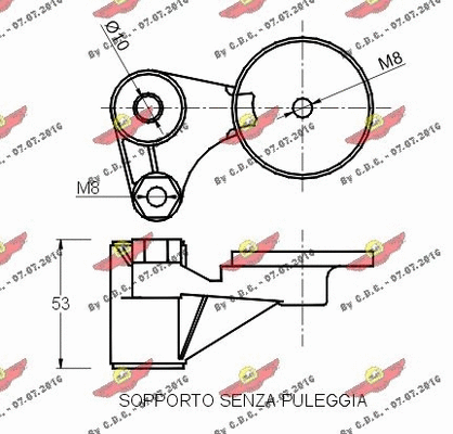 Belt Tensioner, V-ribbed belt