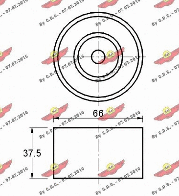 Deflection/Guide Pulley, timing belt