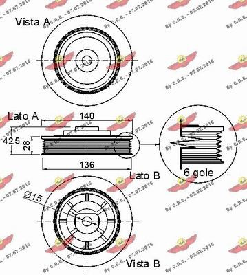 Belt Pulley, crankshaft