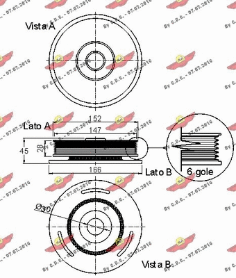 Belt Pulley, crankshaft