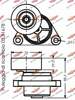 Belt Tensioner, V-ribbed belt