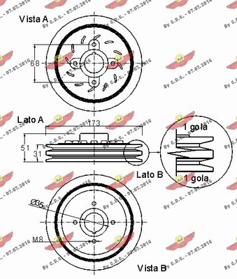 Belt Pulley, crankshaft