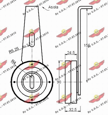 Belt Tensioner, V-ribbed belt