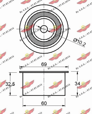 Deflection/Guide Pulley, timing belt