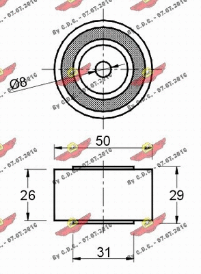 Deflection/Guide Pulley, V-ribbed belt