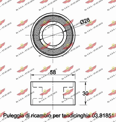 Deflection/Guide Pulley, timing belt