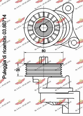 Belt Tensioner, V-ribbed belt