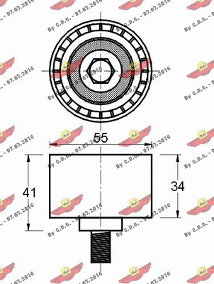 Deflection/Guide Pulley, timing belt