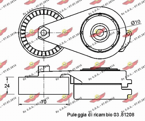 Belt Tensioner, V-ribbed belt