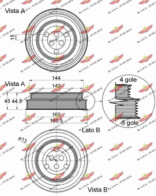 Belt Pulley, crankshaft