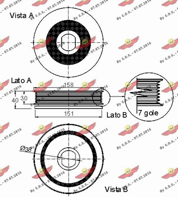 Belt Pulley, crankshaft