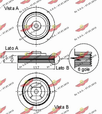 Belt Pulley, crankshaft