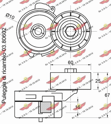 Belt Tensioner, V-ribbed belt