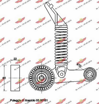 Belt Tensioner, V-ribbed belt