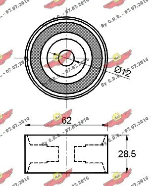 Deflection/Guide Pulley, timing belt