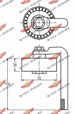 Belt Tensioner, V-ribbed belt
