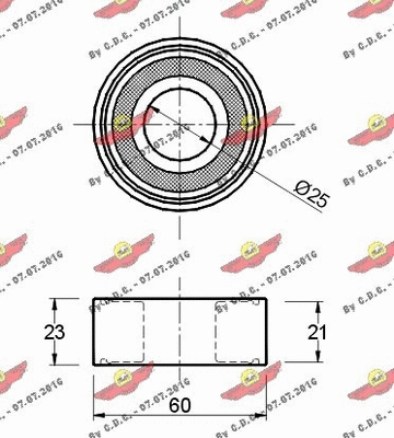 Deflection/Guide Pulley, timing belt