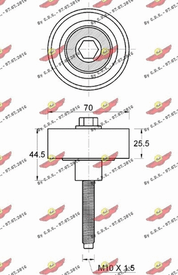 Deflection/Guide Pulley, V-ribbed belt
