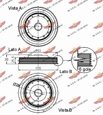 Belt Pulley, crankshaft