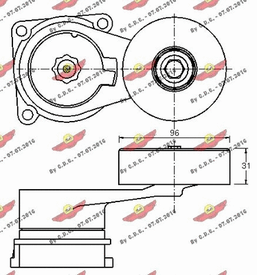 Belt Tensioner, V-ribbed belt