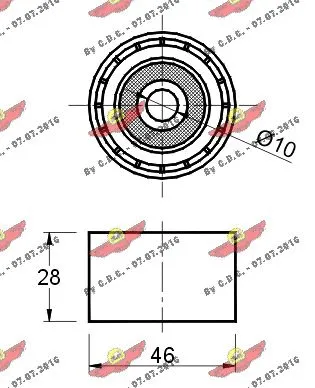 Deflection/Guide Pulley, timing belt
